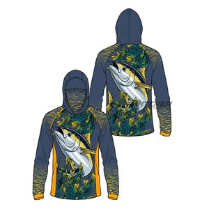 Camisa de Pesca con Capucha y Protección Facial, UPF 50, Impermeable, Transpirable y de Secado Rápido para Pescadores, Venta al Por Mayor - Product Image 1