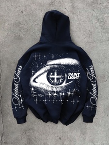 Sudadera con Capucha Estampada Gótica para Hombre, Tallas Grandes, Manga Larga, Estilo Urbano, Marca Privada, Bajo MOQ, OEM, ODM - Product Image 1