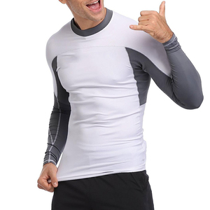 <b>mens</b> <b>compression</b> <b>shirt</b> short sleeve gym fitness athletic wear tight fit breathable quick dry stretch sports training wear - Product Image 4