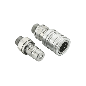 Coupleur hydraulique mâle à déconnexion rapide Push-Pull, connecteur de transfert de fluides robuste pour systèmes industriels - Product Image 1