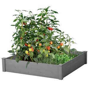 Jardinière en bois d'extérieur 48x48x10 à montage sans outils, potager surélevé, pour bâtiments de jardin, à poser sur le sol - Product Image 1
