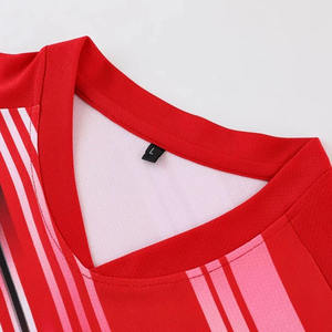 Unisex Red <b>Volleyball</b> Uniform <b>Set</b> V-Neck Sleeveless Moisture-Wicking Sublimated Solid Athletic Wear Customizable Team Name for - Product Image 5