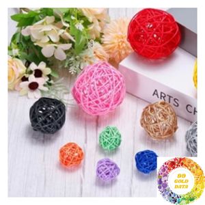 Bolas de Ratán Tejidas a Mano para Decoración de Fiestas, Accesorios Artesanales Coloridos para Decoración de Mesas, Eventos, Bodas y Manualidades Creativas - Product Image 5