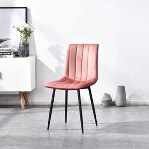 Silla de Comedor de Terciopelo en Oferta, Silla Tapizada con Patas de Metal para Hotel, Apartamento, Recepción, Sala de Espera y <span class=keywords><strong>Restaurante</strong></span> - Product Image 1