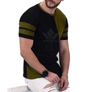 เสื้อยืดรักบี้ผู้ชายสีดำอมเขียว คอวี แขนสั้น ระบายอากาศได้ดี ผลิตจากโพลีเอสเตอร์ เหมาะสำหรับออกกำลังกาย - Product Image 3