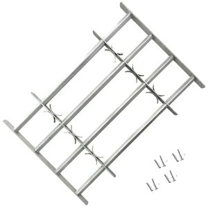 Adjustable 19.7\"-25.6\" Security Grille with 4 Crossbars Door & <b>Window</b> <b>Screen</b> - Product Image 1