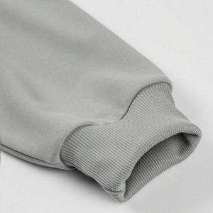 Sudadera con capucha de gran tamaño Unisex de talla grande nuevo estilo de botón de secado rápido transpirable impreso chándal de lana para deporte informal - Product Image 4