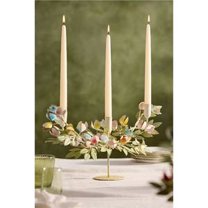 Metal Flower <b>Tree</b> Taper Candle Holder Decorative Easter Pastel Floral Candlestick Wedding Table Centerpiece Home Decor <b>Stand</b> - Product Image 5