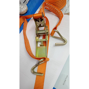 Sangle d'arrimage à cliquet robuste de 50 mm, capacité 3 tonnes, avec crochets de type J – Qualité industrielle - Product Image 1
