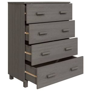 Credenza HAMAR grigio chiaro in legno massello pino 31.1 "x 15.7" x 40.7" - Product Image 5