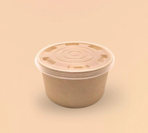 Nouveauté 2025 – Bols jetables écologiques en papier kraft avec couvercle, finition mate, logo personnalisé pour soupes chaudes, nouilles et emballages alimentaires - Product Image 4