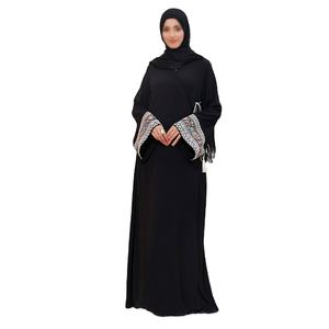 Abaya de prière islamique personnalisée, dernière conception, décontractée, respirante, en polyester, à motif uni, manches longues, coupe ample, vente en gros - Product Image 1