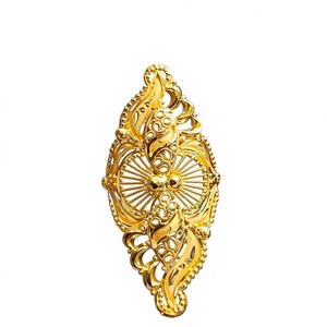 22k solid <b>gold</b> statement <b>ring</b> filigree <b>cocktail</b> <b>ring</b> traditional indian <b>gold</b> jewelry handmade floral pattern <b>gold</b> <b>ring</b> - Product Image 1