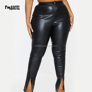 กางเกงขายส่งสั่งทำพิเศษทรงสปอร์ตเอวสูงสำหรับผู้หญิง ผ้ายืดหนัง PU กันน้ำ คุณภาพดีที่สุด เซ็กซี่ เหมาะสำหรับออกกำลังกายและใส่ไปเที่ยวคลับ - Product Image 2