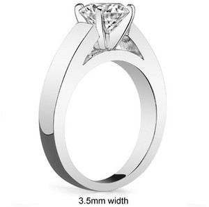 Round Cut <b>Solitaire</b> Moissanite <b>Ring</b> 925 Sterling <b>Silver</b> White Gold Plated Luxury Engagement Wedding Promise Bridal <b>Ring</b> - Product Image 3