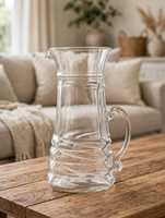 Carafe à boisson en verre transparent avec couvercle, design moderne, capacité de 1,8 L, carafe à eau écologique pour cadeaux d'affaires et fêtes