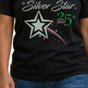Camiseta de Mujer con Estampado de Estrella Plateada, Camiseta Gráfica de Algodón Premium, Manga Corta, Ropa Casual de Moda para Uso Diario - Product Image 6