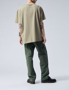 T-shirt décontracté à col rond et manches courtes en coton 100 % pour homme, couleur unie, coupe ample, vente chaude, chemises vierges en gros - Product Image 2