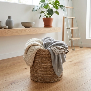 Cesta de Almacenamiento Loros BLN, Tejida Naturalmente con Fibra Natural, Maceta, Organizador Decorativo para el Hogar, Contenedor para Ropa - Product Image 3