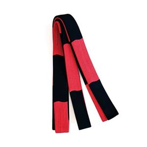 Cinturón de Jiu Jitsu Bicolor Rojo y Negro, Cinturón de Artes Marciales Reforzado con Algodón, Correa Profesional para Rango de Artes Marciales - Product Image 2
