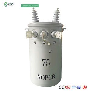 Transformateur monophasé monté sur poteau ANSI IEEE 13,8 kV 14,4 kV 120/240 V, norme DOE, rempli d'huile, distribution aérienne 25 kVA 50 kVA - Product Image 1