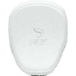 Último Modelo OEM Guante de Boxeo de Cuero Genuino de Vaca con Protección para Dedos MMA Muay Thai Kickboxing Blanco Fly Focus Mitt - Product Image 2