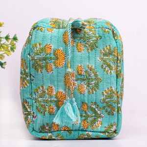 Bolsa de Maquillaje Floral Portátil de Viaje, Personalizada de Fábrica, Bordada a Mano, Impermeable, con Estampado, Suave y Acolchada, para Cosméticos - Product Image 4