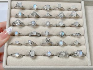 925 Sterling Silver <b>Moonstone</b> Crystal <b>Ring</b> Genuine <b>Moonstone</b> Crystal <b>Ring</b> Wholesale Price - Product Image 2