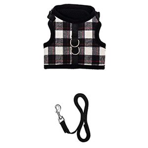 Best Nylon Cloth Store <b>Step</b>-In Vest Harness <b>for</b> Small Medium Large <b>Pets</b> Red Corduroy Plush Dog Harness - Product Image 5