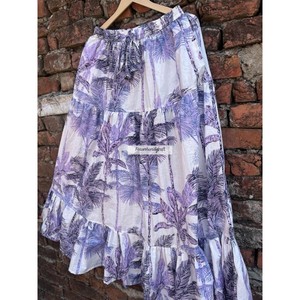 100% Cotton Maxi <b>Skirt</b> Dress Women's Summer <b>Skirt</b> Boho Gypsy Long Midi <b>Skirt</b> Floral Print <b>Skirt</b> With Two Side Pockets - Product Image 4