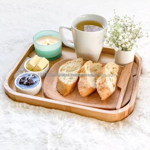 ถาดไม้เสิร์ฟทรงสี่เหลี่ยมขนาดใหญ่ดีไซน์คลาสสิกหรูหราทำจากไม้โบราณสำหรับใช้ในบ้านและร้านอาหาร - Product Image 5