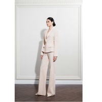 Pantalon décontracté pour femme prêt à être expédié, modèle NOIR RELAXED TROUSERS, élégant, 61% RAYON, 39% COTON, pantalons pour femme