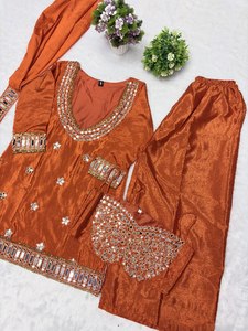 Conjunto Premium Fendy de Kurti y Sharara con Bordado de Espejo y Dupatta – Colección Festiva en NUEVO DISEÑO 2026 - Product Image 6