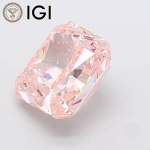 Diamant rose de 5 mm, taille radiant, cultivé en laboratoire, certifié IGI, couleur vive fantaisie, clarté VS2, pierre libre pour la fabrication de bijoux - Product Image 4