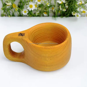 Mug à boire en bois unique et durable, design classique pour la maison moderne et les cadeaux d'affaires, fournisseur OEM d'Inde - Product Image 1