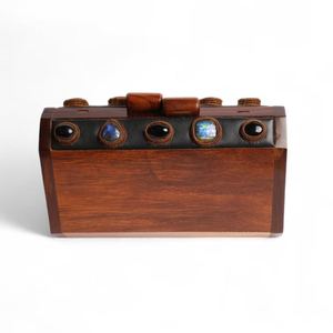 Bolso de Fiesta de Madera para Mujer, Bolso de Mano Hecho a Mano de Primera Calidad, Bolso de Noche de Madera Natural de Lujo con Acabado de Diseño Moderno - Product Image 3
