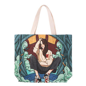 SILKZON INDUSTRY Blank Sublimation Tote Bag White Polyester Canvas Custom Printing Reusable Shoulder Closure Grocery Shopping - Product Image 4