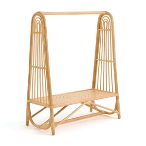 Porte-vêtements en rotin mignon pour chambre d'enfant, support de rangement artisanal sur pied - Product Image 1