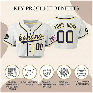 Maillot de baseball personnalisé pour femme – Nom d'équipe, numéro, logo, motif graphique sur mesure – T-shirt respirant à col en V 100 % polyester pour événements - Product Image 2