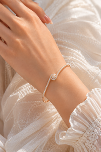 Brazalete de Moissanita en Plata de Ley 925 con Baño de Oro Rosa, con Regalo para Mujer KLSB20515 - Product Image 5