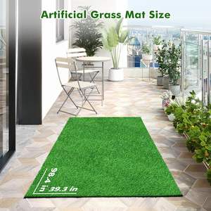 Alfombra de césped artificial portátil para mascotas, resistente al agua, antideslizante, fácil de limpiar, cómoda, adecuada para uso en interiores y exteriores - Product Image 4