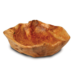Bol en bois fait main au design minimaliste, bol de service en bois non traité pour les aliments - Product Image 5