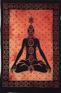 Tapiz de Pared con Estampado de Siete Chakras, Decoración para el Hogar, Tapiz de Algodón, Múltiples Colores, Hecho a Mano por Artistas Indios - Product Image 3