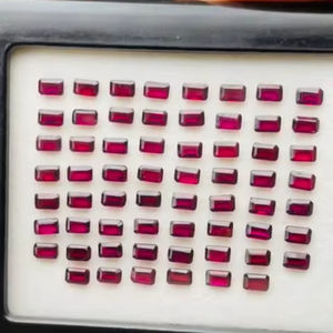 Granate rojo natural, corte esmeralda, piedras sueltas de calidad AAA con brillo, corte y pulido perfectos, precio económico para la fabricación de joyas. - Product Image 3