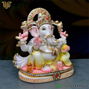 Murti de Ganesha de Resina |   Ídolo Decorativo del Dios Ganesha para el Hogar y el Templo - MALIYAS - Product Image 3