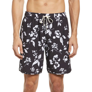 Shorts de plage pour hommes à imprimé floral, maillots de bain à séchage rapide, shorts de surf d'été à taille élastique, logo personnalisé, fournisseur OEM ODM - Product Image 2