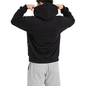 Sweat-shirt à capuche en mélange polyester/coton, polaire brossé, pull décontracté pour homme, séchage rapide, respirant, tissu personnalisable - Product Image 2