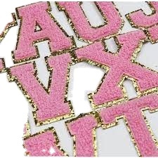 Wholesale Custom Packaging Alphabet Letter Embroidery <b>Applique</b> Golden Edge Iron on Chenille Patches - Product Image 6