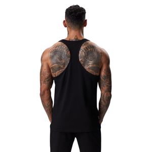 Mens Black <b>Stringer</b> Jersey <b>Vest</b> Gym Tank Top Athletic Sleeveless Workout Shirt Fitness Bodybuilding Apparel - Product Image 2