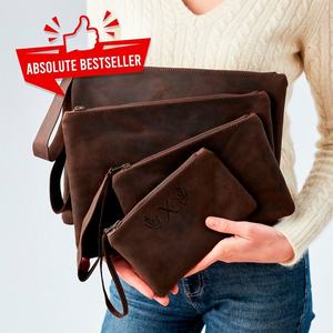 Bolsa de cosméticos de cuero de estilo Vintage de alta calidad, Impresión de logotipo personalizado, tamaño de viaje portátil, cierre de cremallera, para niñas - Product Image 1